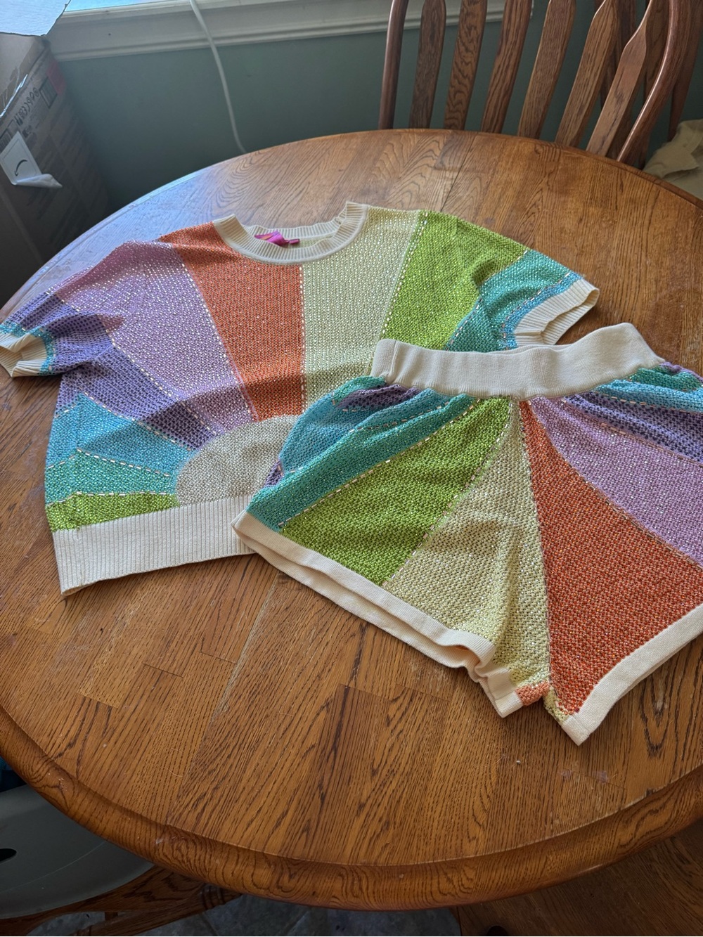Queen of Sparkles colorblock short set